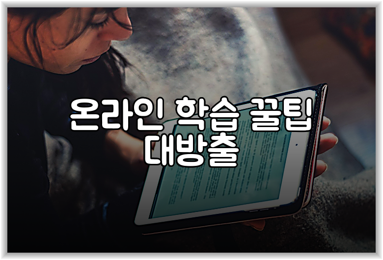온라인 학습 꿀팁 대방출