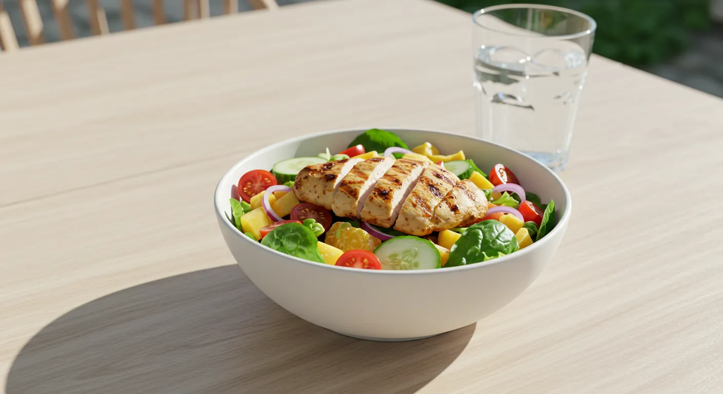 다이어트식단 닭가슴살과 야채,과일