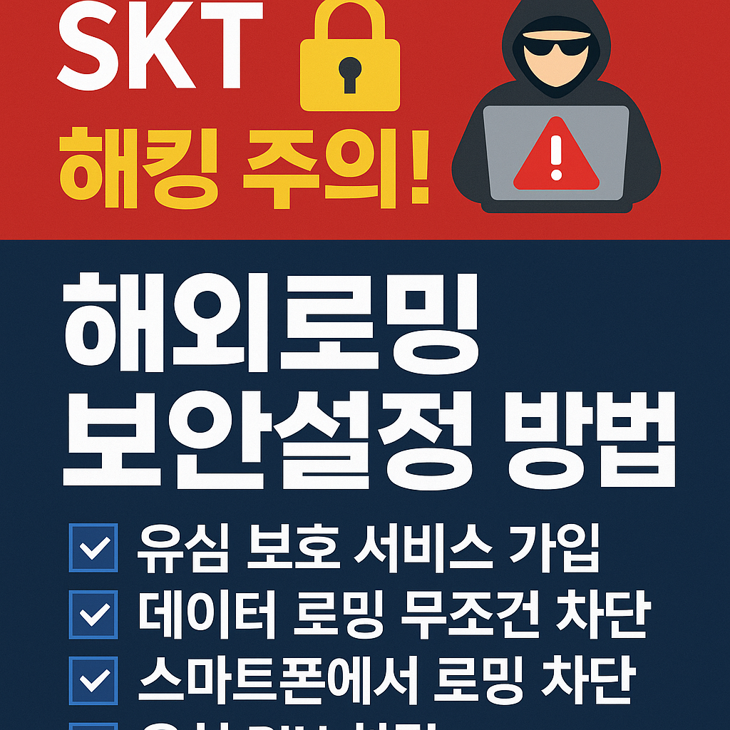 SKT 해외로밍 보안설정 방법 - 해킹 사고 이후 필수 확인!