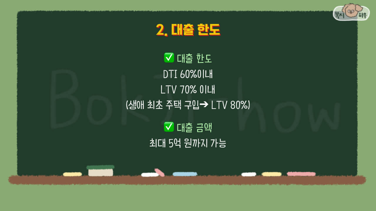 신생아 특례 디딤돌 대출 한도는 DTI 60%, LTV 80% 이내여야 한다.