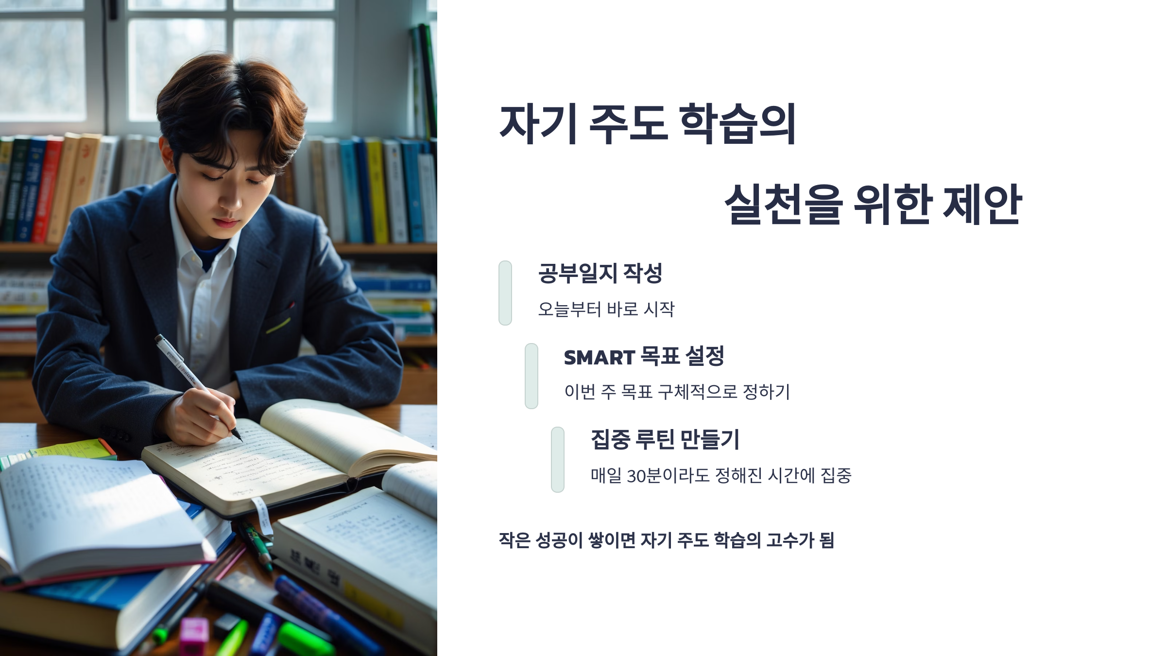 자기 주도 학습을 위한 실천 방법 제시