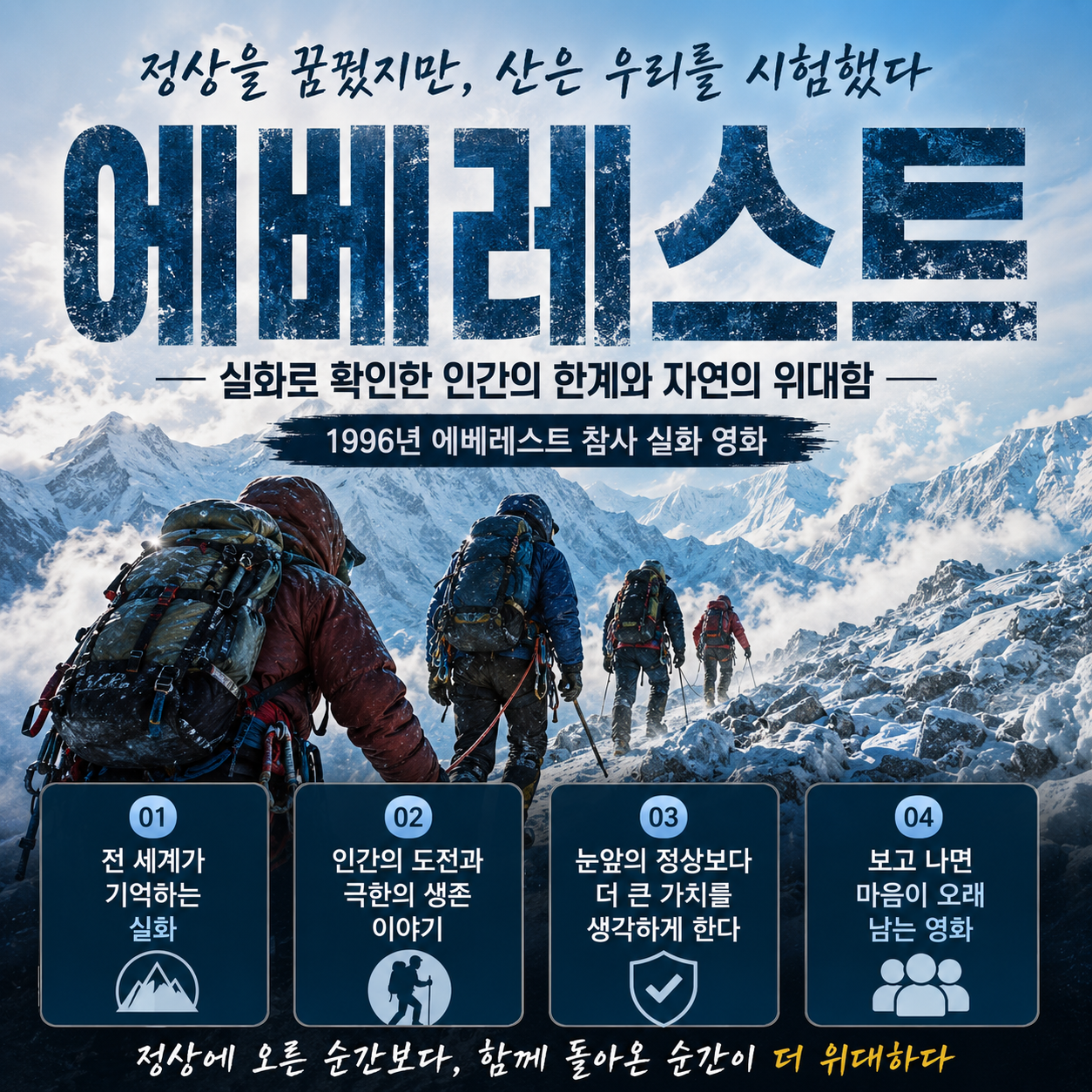 에베레스트 리뷰_정상을 향한 도전은 왜 가장 큰 희생을 남겼을까