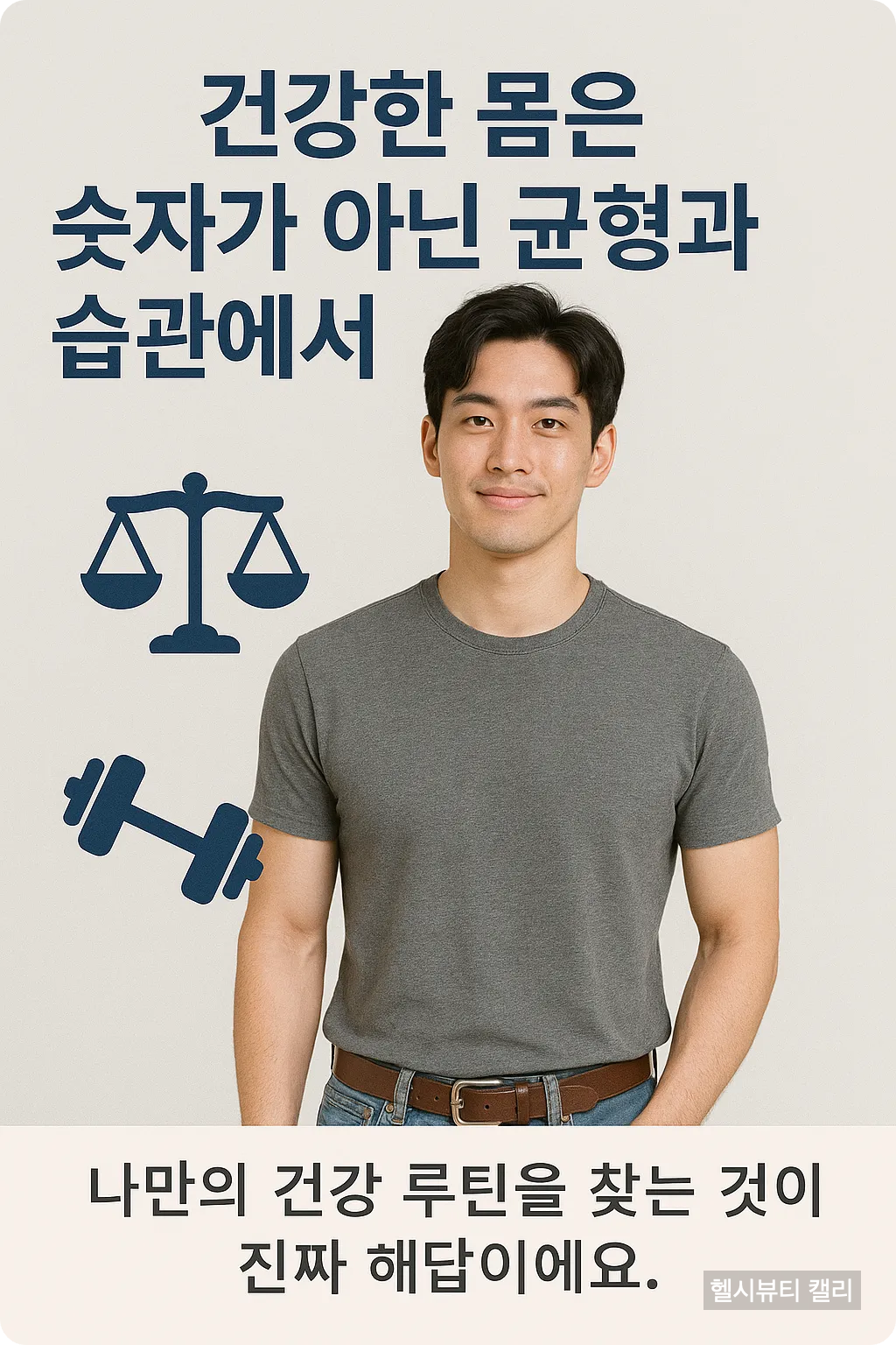 균형과 습관이 강조된 남성 건강 인포그래픽