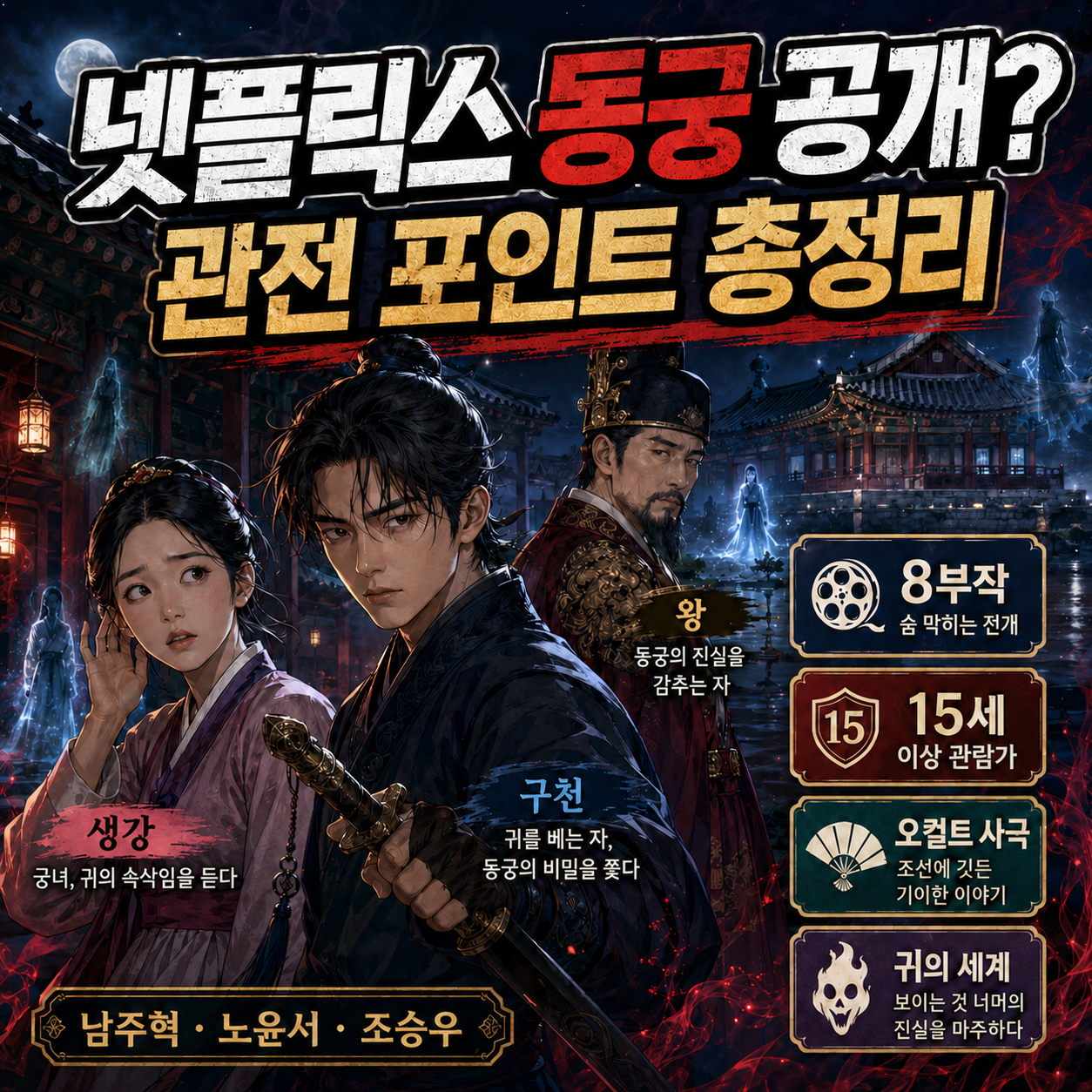 넷플릭스 동궁 공개, 남주혁&middot;노윤서&middot;조승우가 연 &lsquo;귀의 세계&rsquo; 관전 포인트