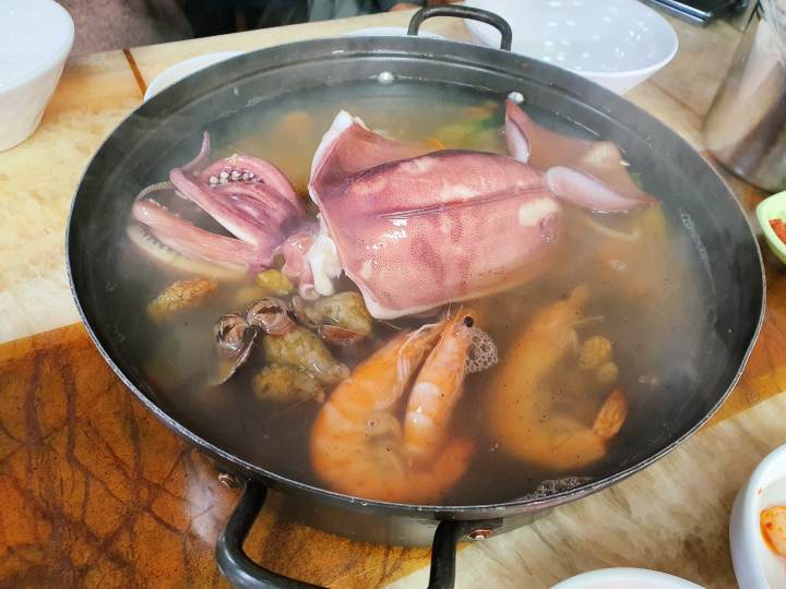 6시내고향 철원 한탄강 해물칼국수 고향정가게 고향 노포 통오징어 칼국수 맛집 오늘 방송 추천 