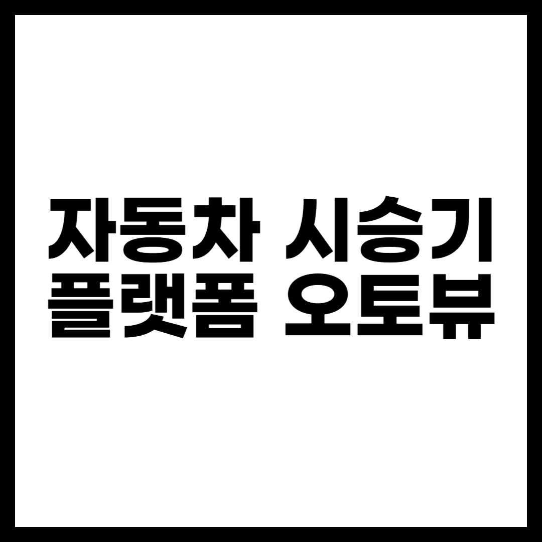 자동차 시승기 플랫폼 오토뷰