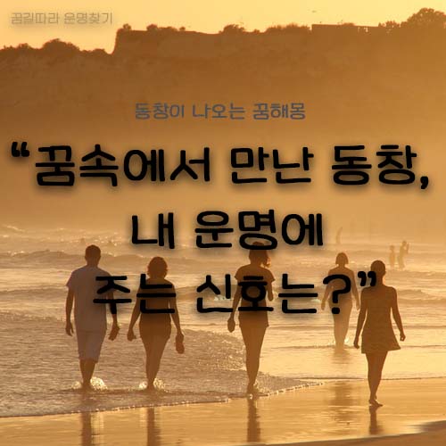 동창이 나오는꿈 친구가 나오는꿈