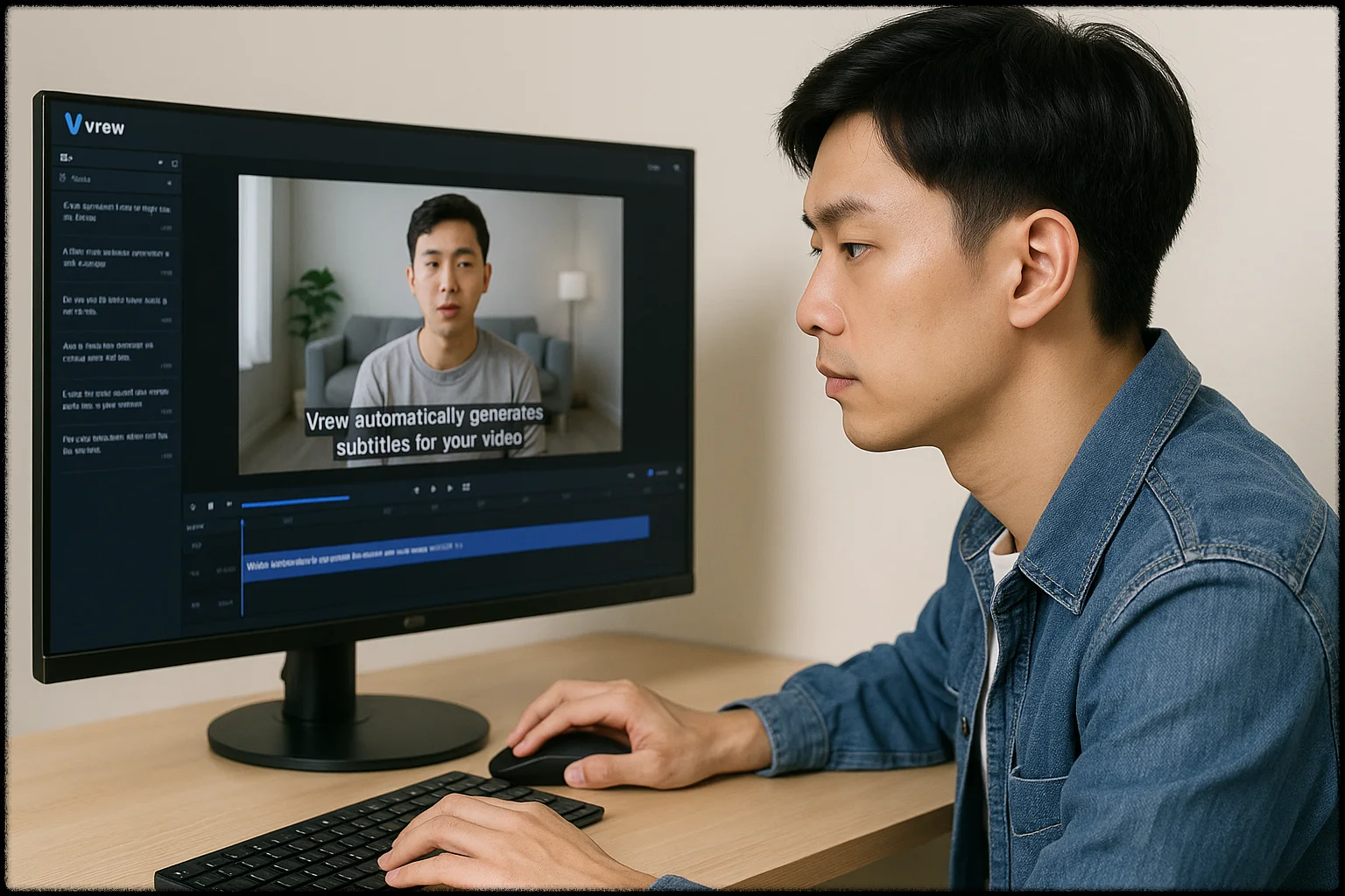 브루 AI로 영상 편집 중인 사용자