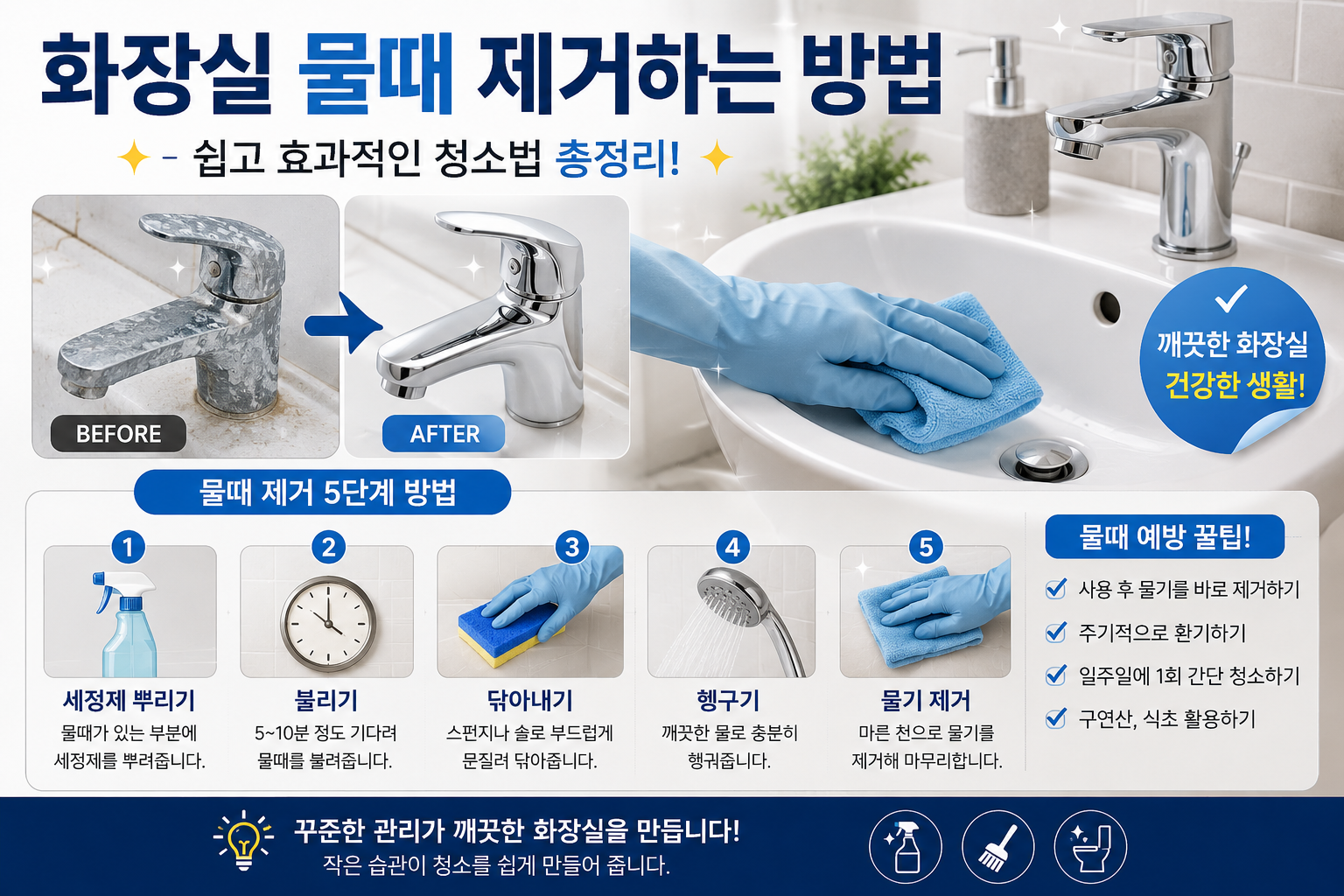 화장실 물때 제거방법