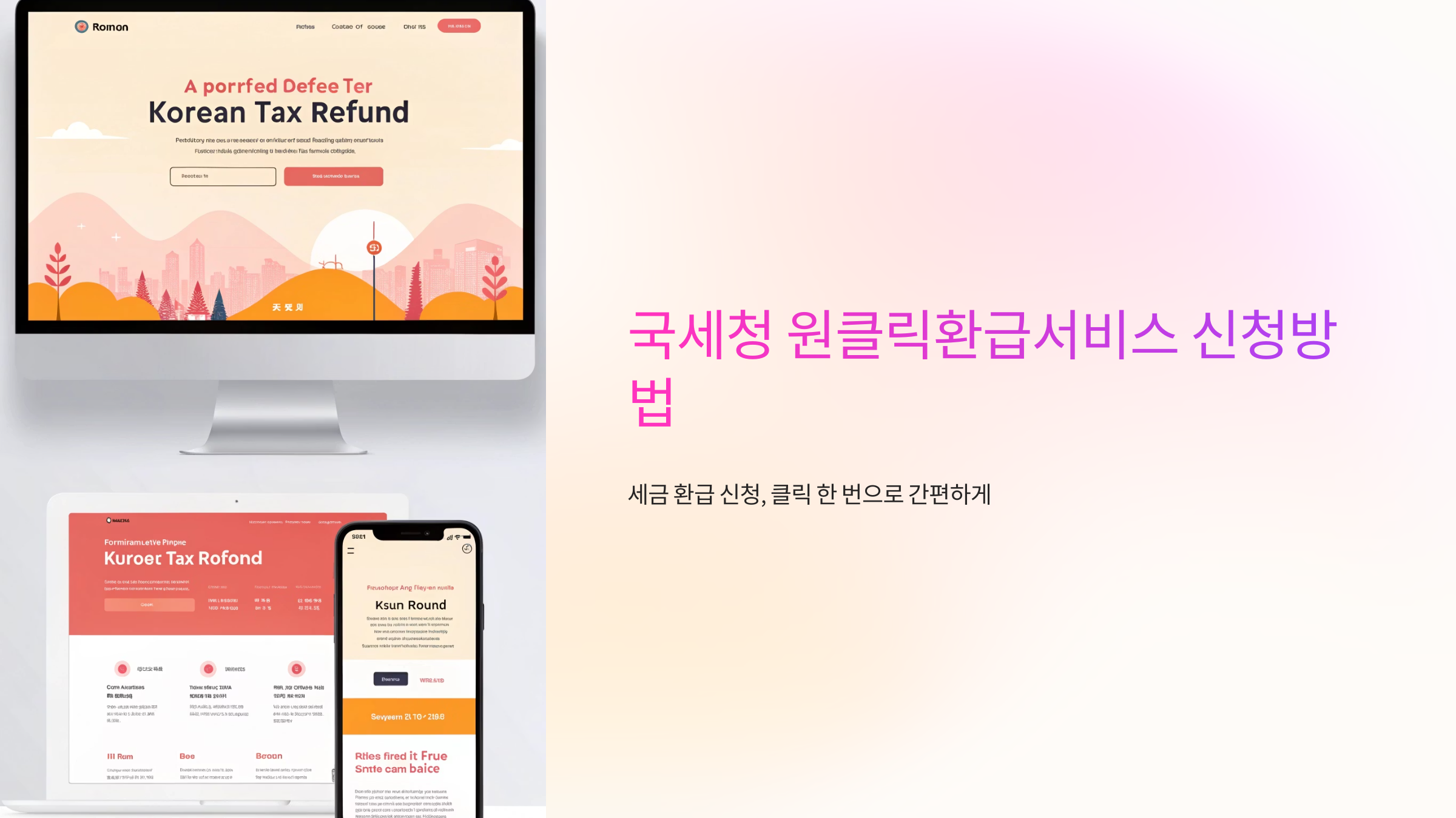 국세청 원클릭환급서비스 신청방법