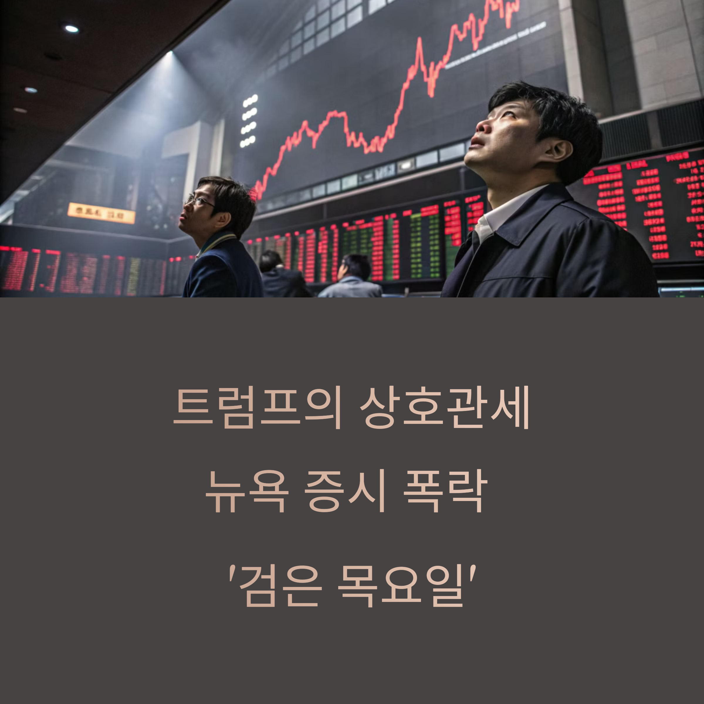 트럼프 대통령의 상호관세, 뉴욕 증시 폭락 '검은 목요일'