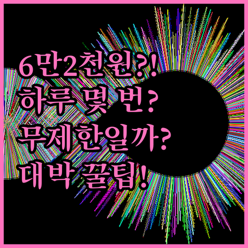 월 6만2천원 기후동행카드 하루 몇 ..