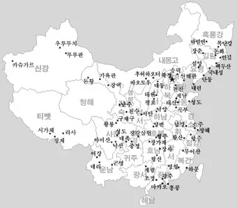 중국지도 한글판 크게보기 장가계 황산 태항산 청도 계림_6