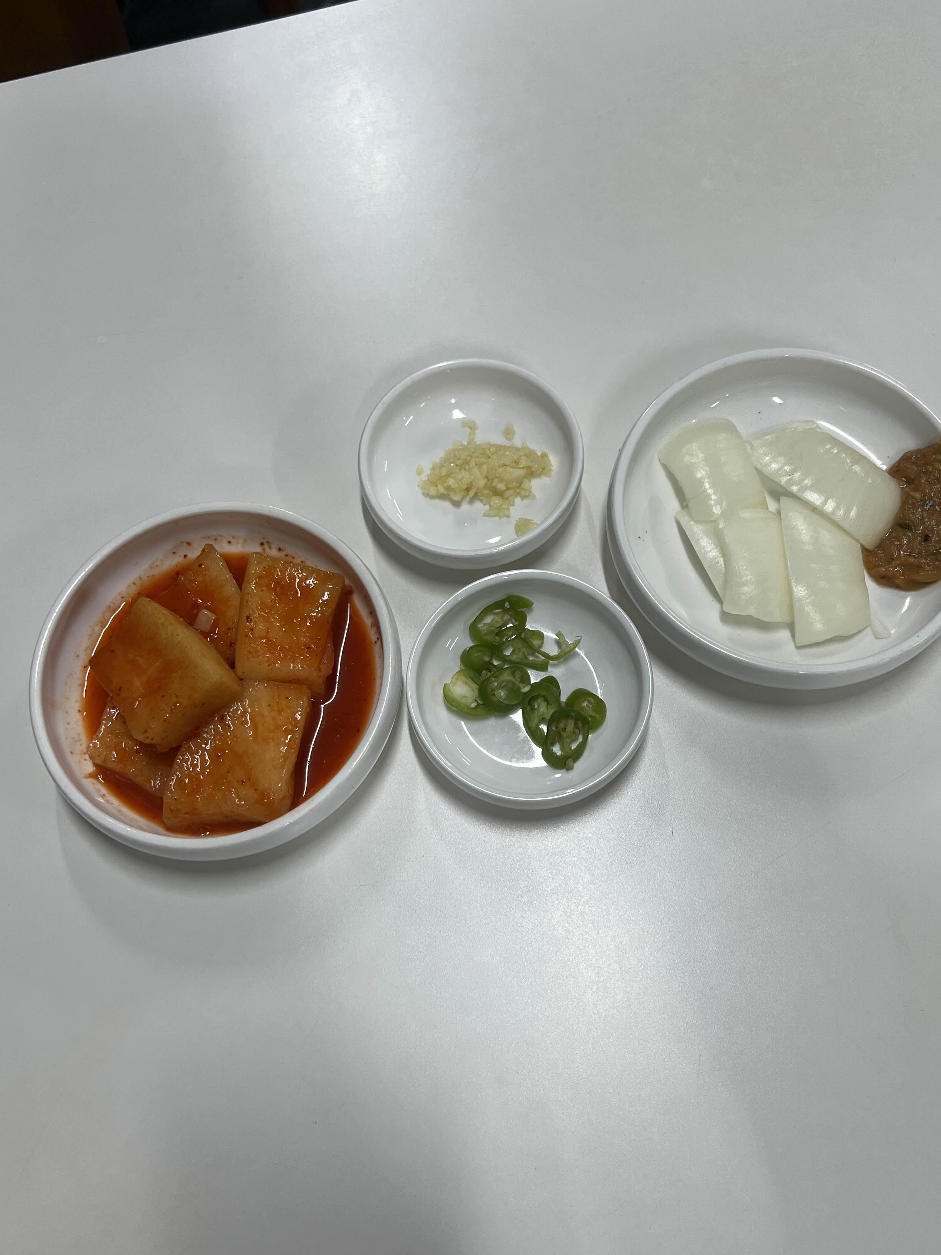 혜장국 기본반찬