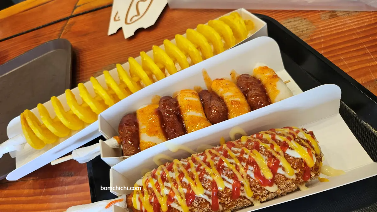 핫도그 소떡소떡 회오리감자 사진