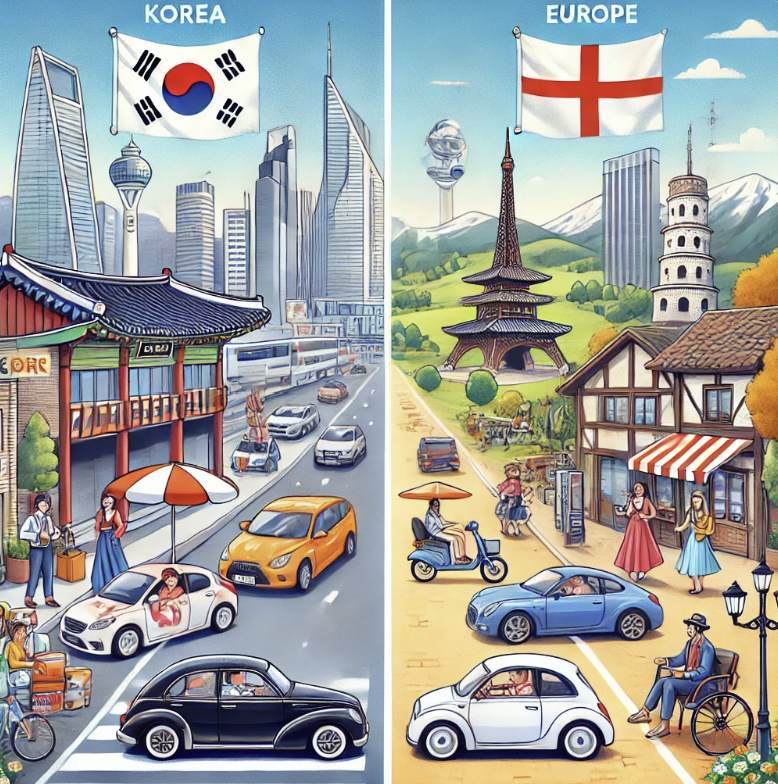 한국, 유럽 자동차 문화 비교