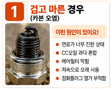 검고 마른 경우
