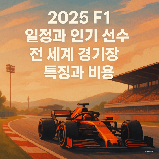 2025 F1 Formula 1 일정과 인기 선수 전 세계 경기장 특징과 비용
