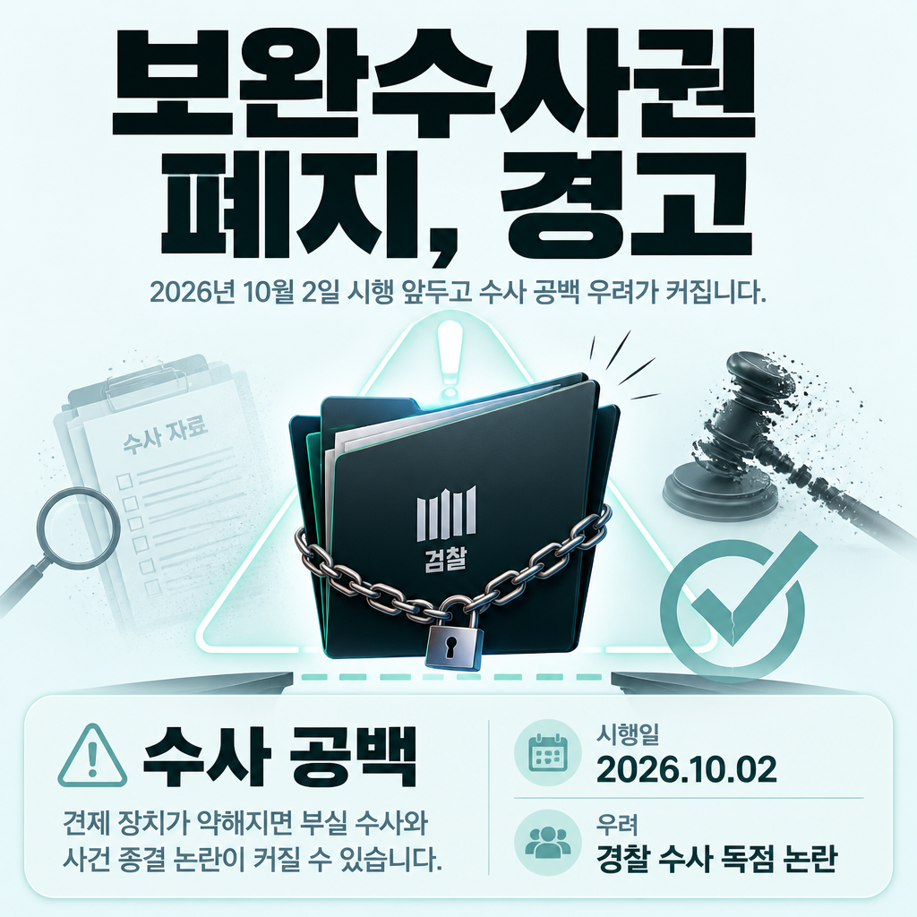 보완수사권 폐지, 경고