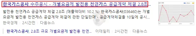 한국가스공사 공시 사진