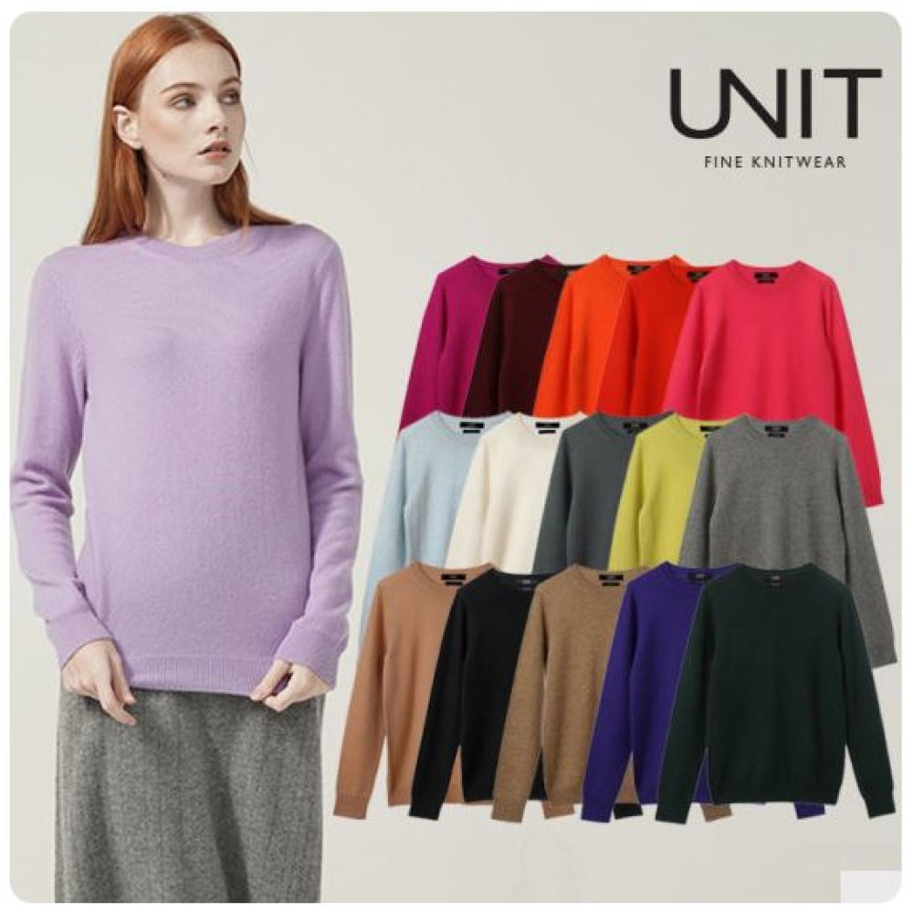 유닛 U 캐시미어100 크루넥 모크넥 터틀넥 V넥 가디건 정상가88000원