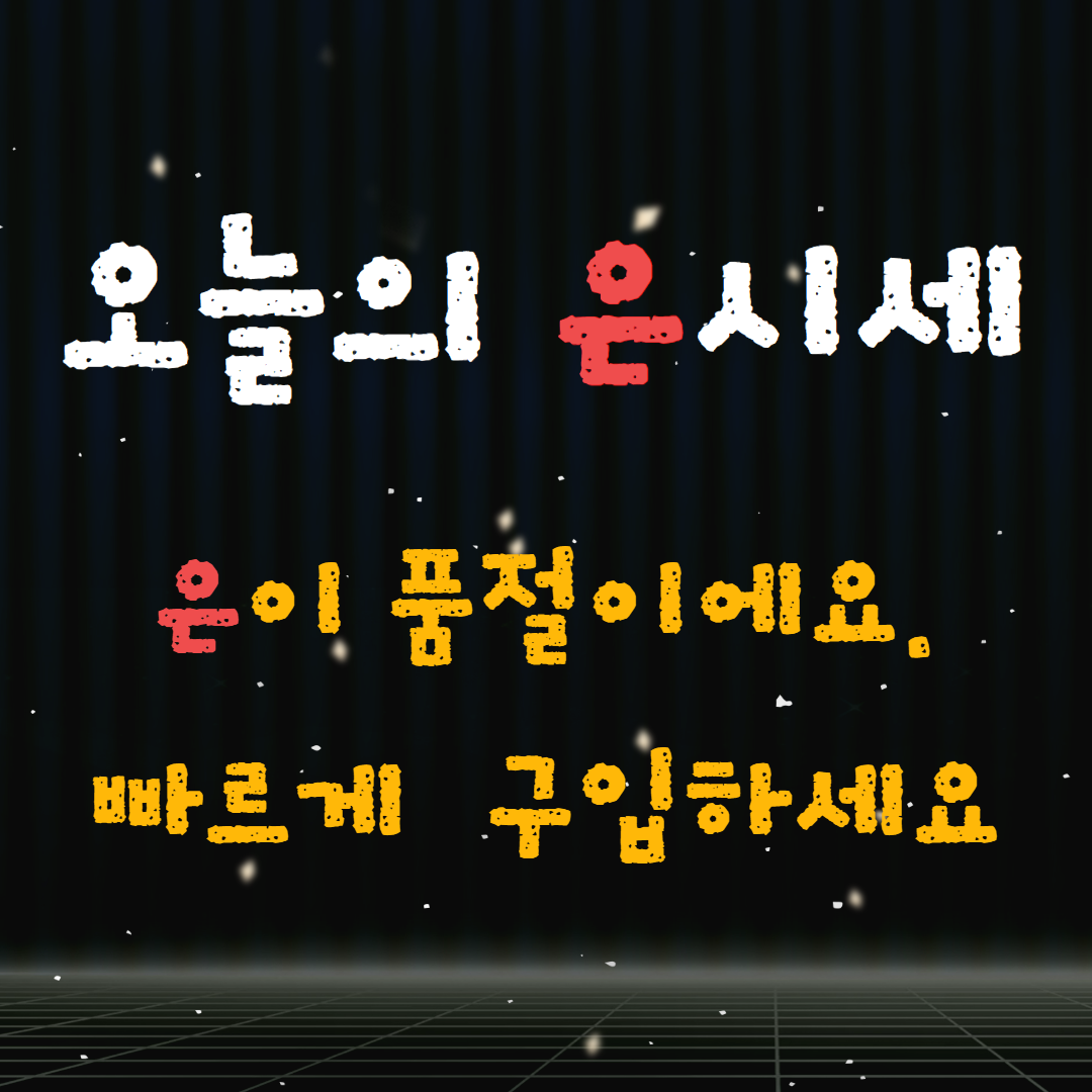 오늘의 은시세 은 한돈 가격