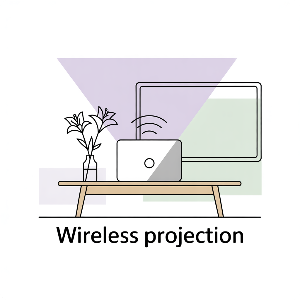 노트북 무선 프로젝터 설정 및 TV·빔프로젝터 연결 가이드 이미지