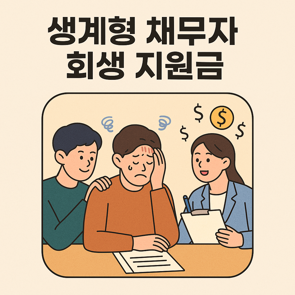 생계형 채무자 회생 지원금 포스터 이미지