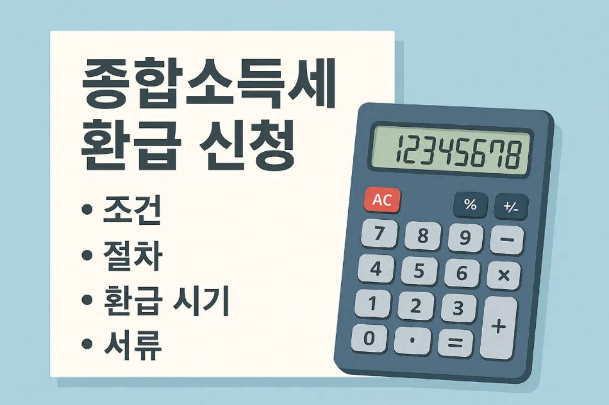 종합소득세 환급 신청 방법 조건 절차 환급시기