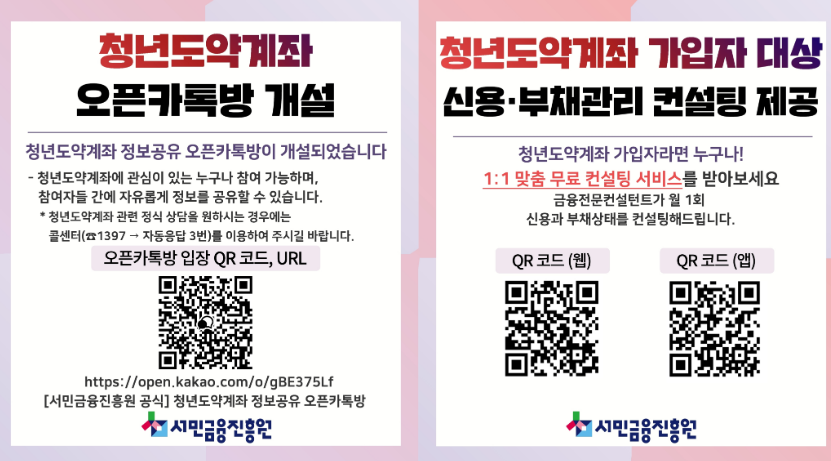 청년도약계좌 정보 공유 및 컨설팅 (서민금융진흥원)