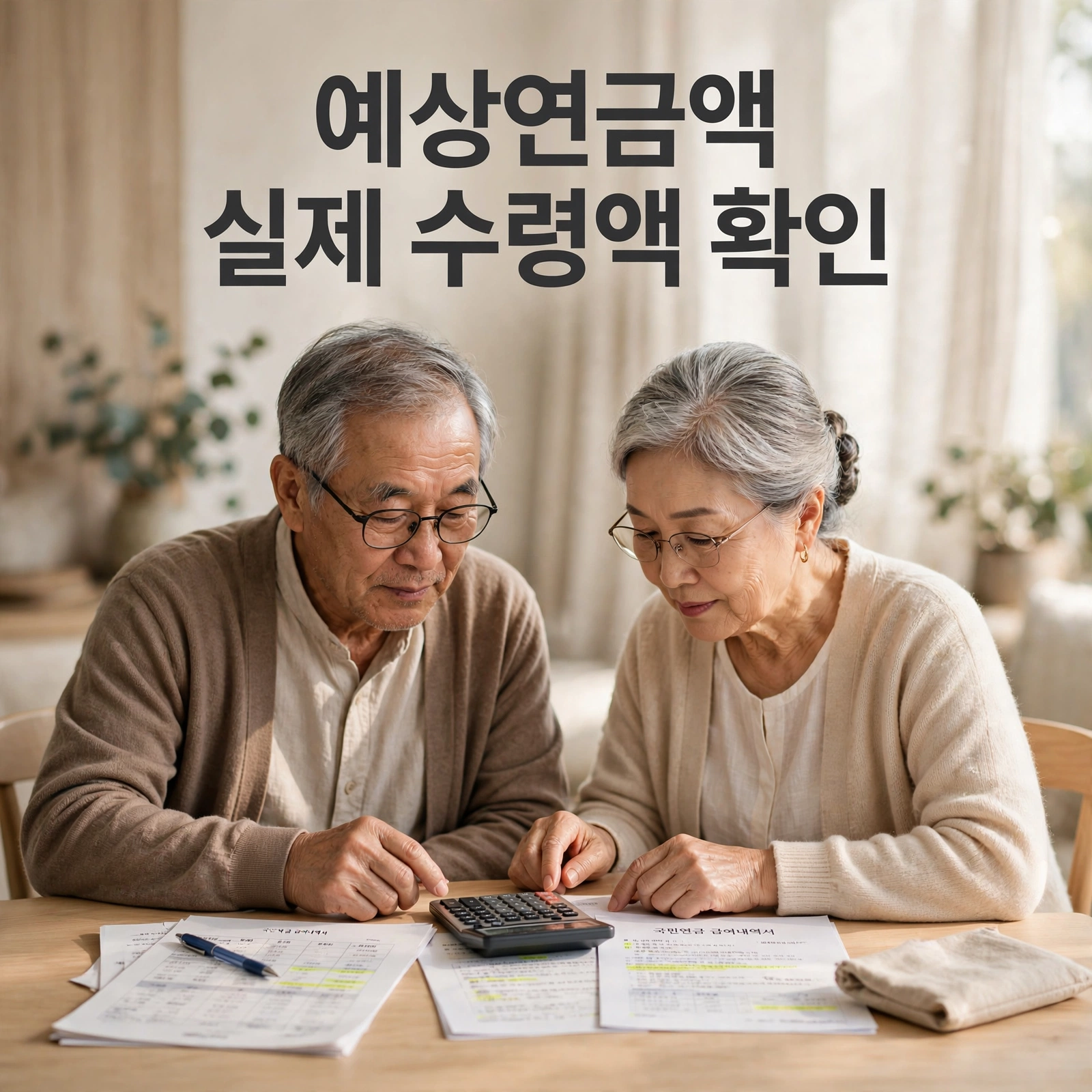 예상연금액 실제 수령액 확인 대표 이미지