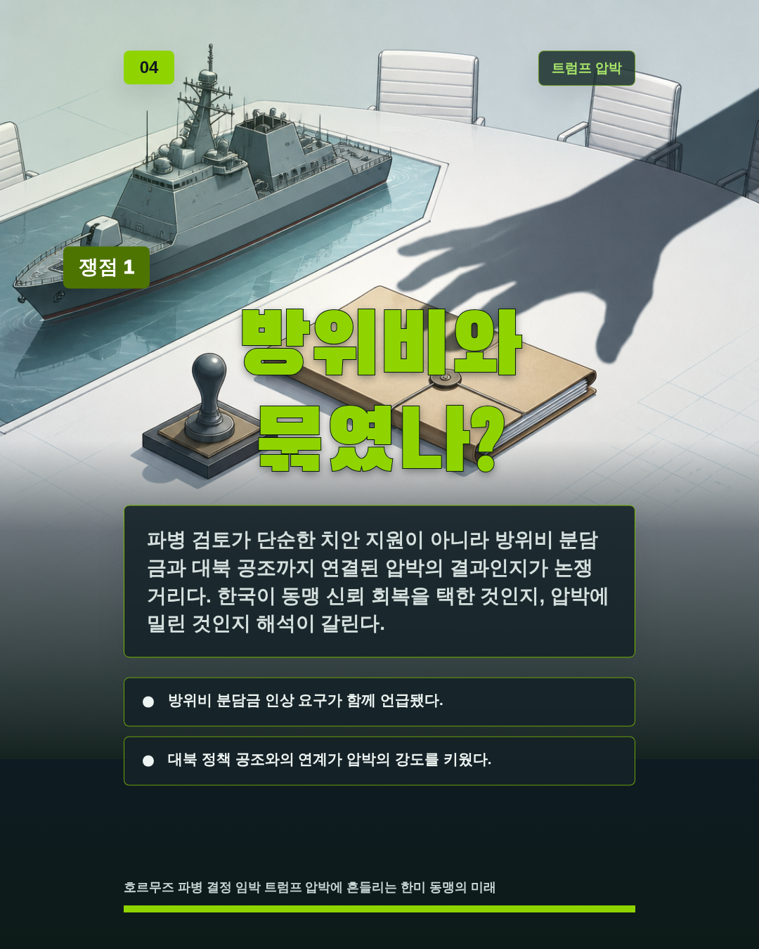 방위비와 묶였나?