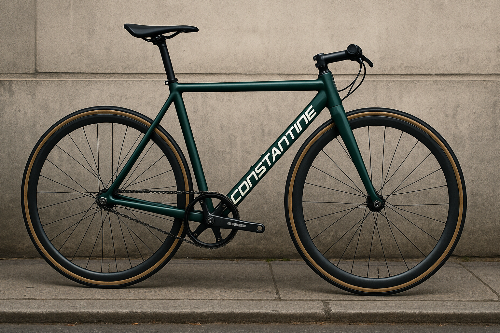 대표 픽시(Fixie)자전거 중 하나인 콘스탄틴의 초록색 자전거 모습