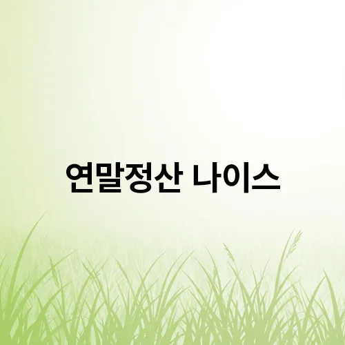 연말정산 나이스