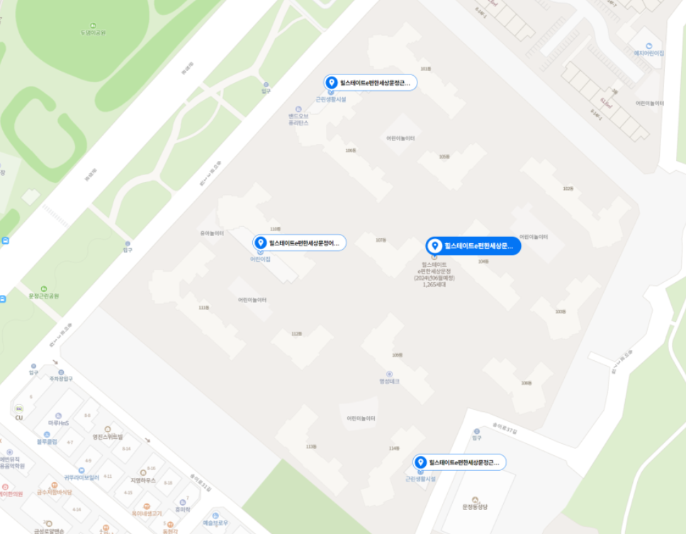 힐스테이트-e편한세상-문정-단지배치도-지도