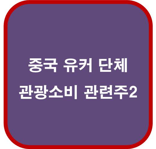 중국 유커 단체 관광 소비 관련주2