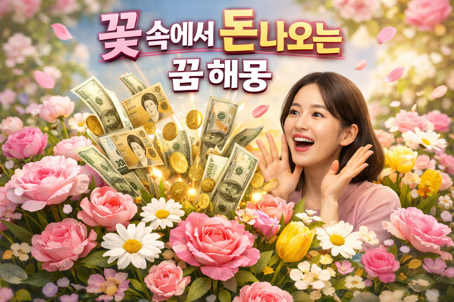꽃 속에서 돈 나오는 꿈