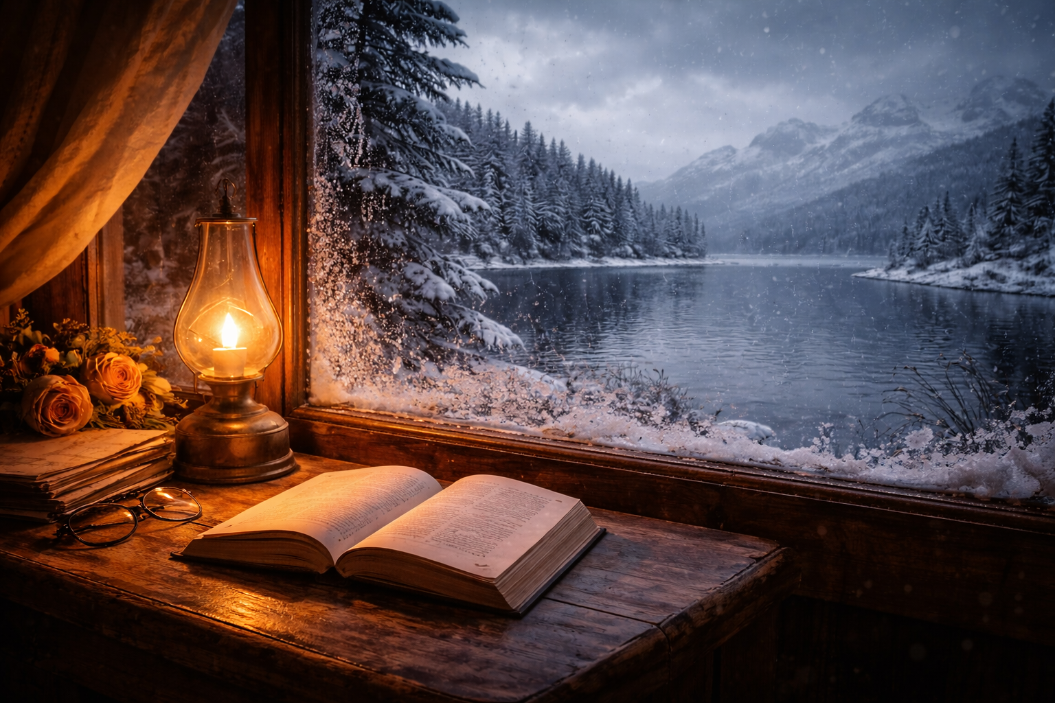 하얀 눈 위에 새겨진 그리움