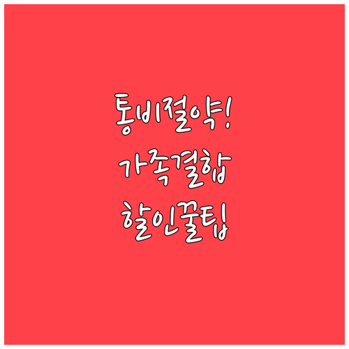 통신비 절약 유플러스 가족결합 장기할..