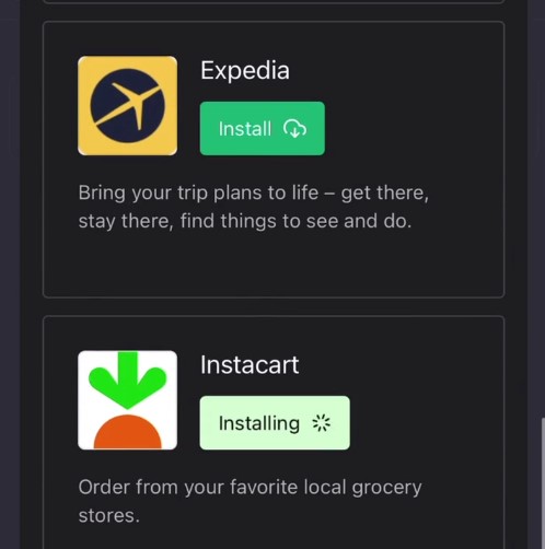 챗GPT 인스톨 모습