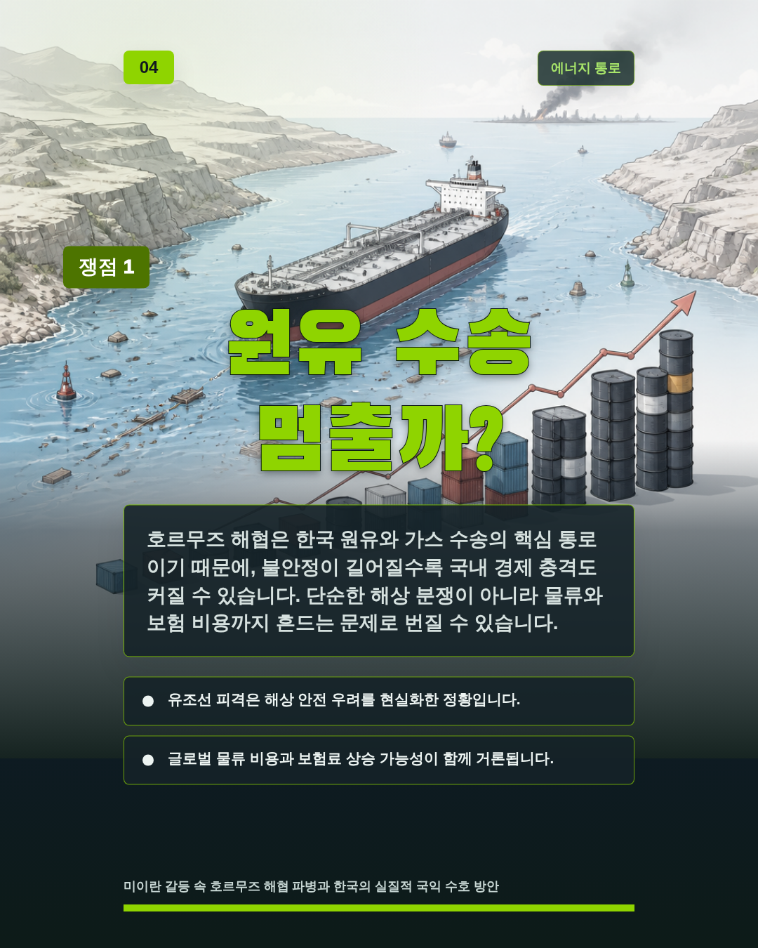 원유 수송 멈출까?