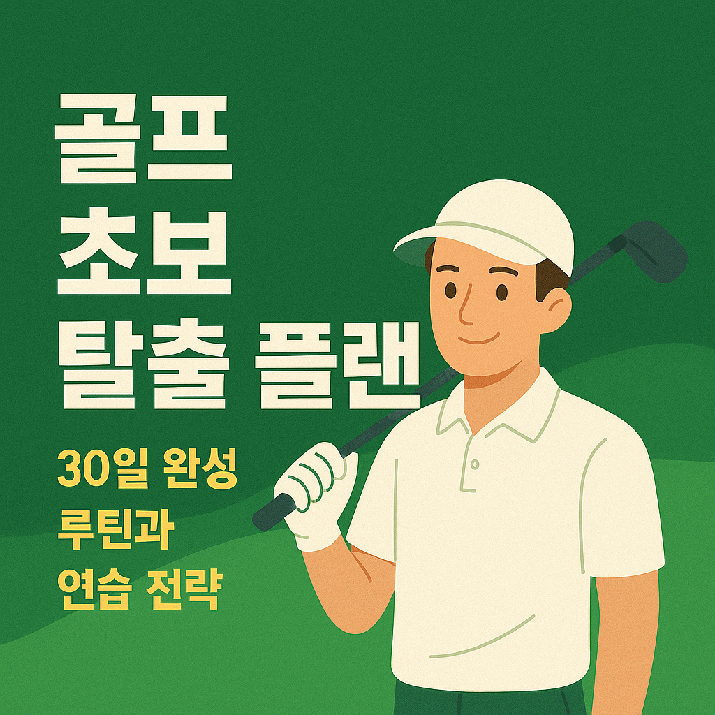 골프 초보 탈출 플랜