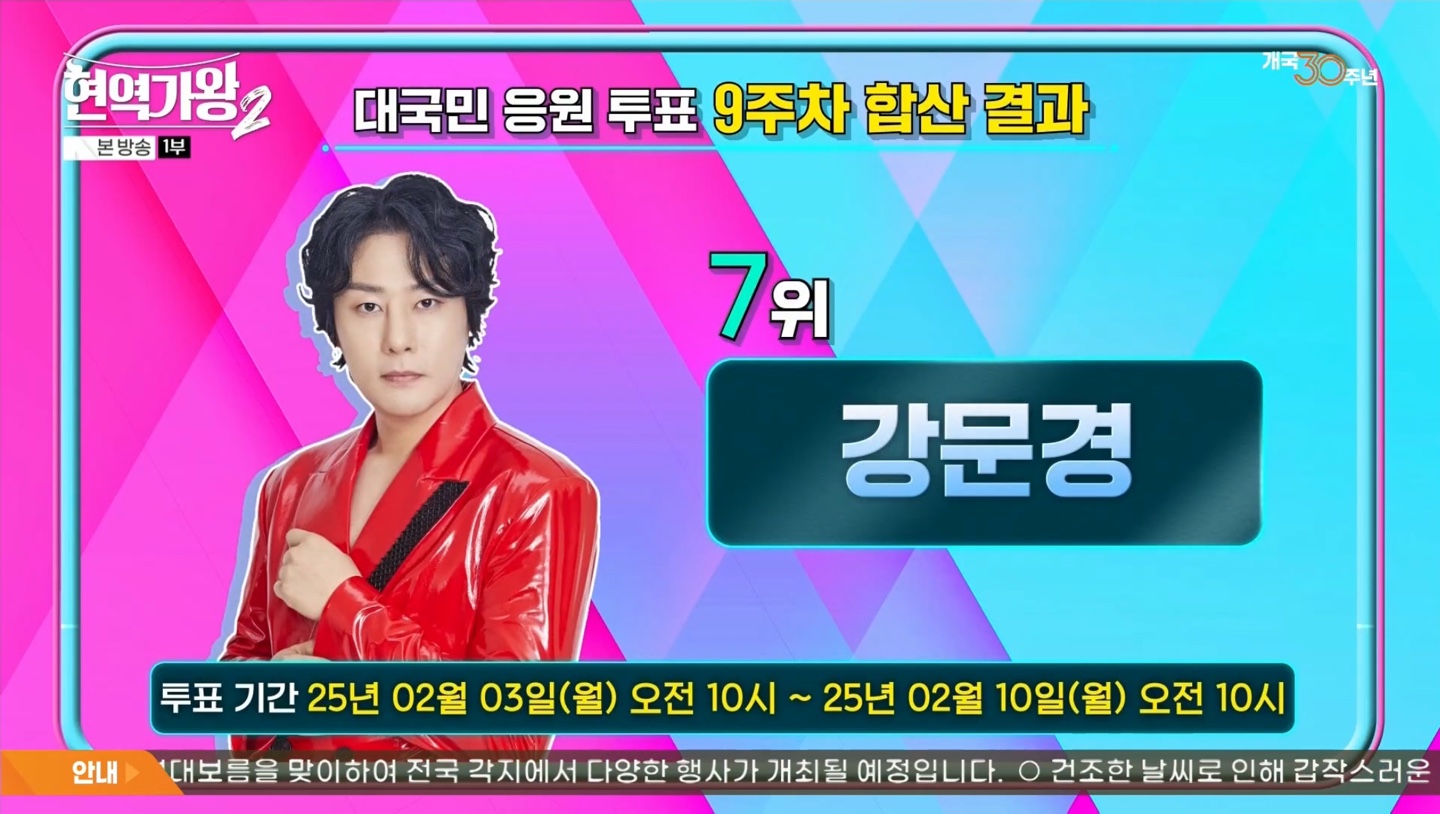 현역가왕2 대국민 응원투표 9주차