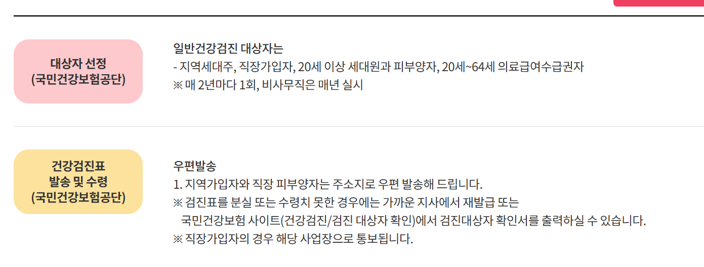 2024 직장 건강검진 대상자 조회 및 예약방법