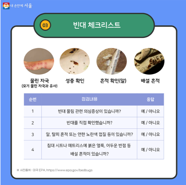 빈대 체크리스트