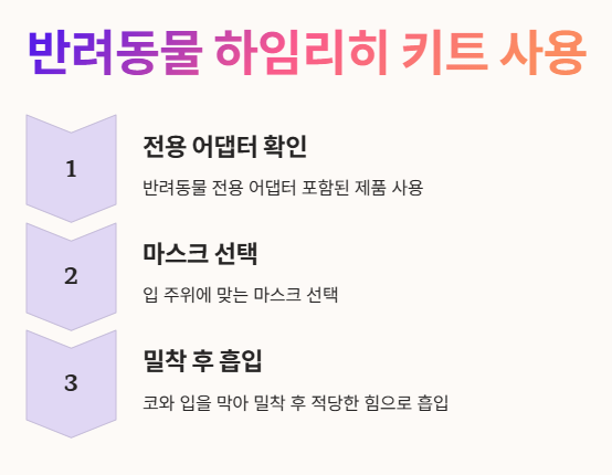 반려동물 하임리히 키트 사용 가능할까요?