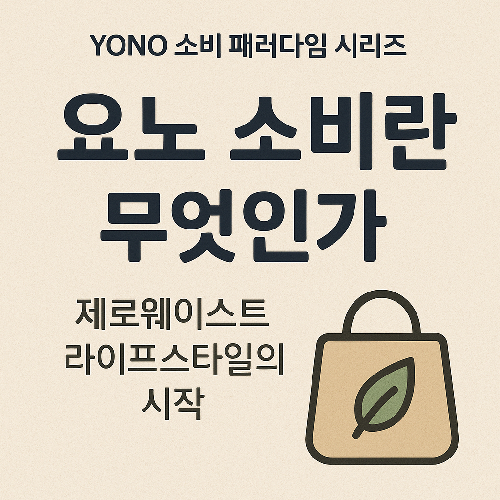 요노(YONO) 소비 패러다임|1편 요노 소비란 무엇인가?
