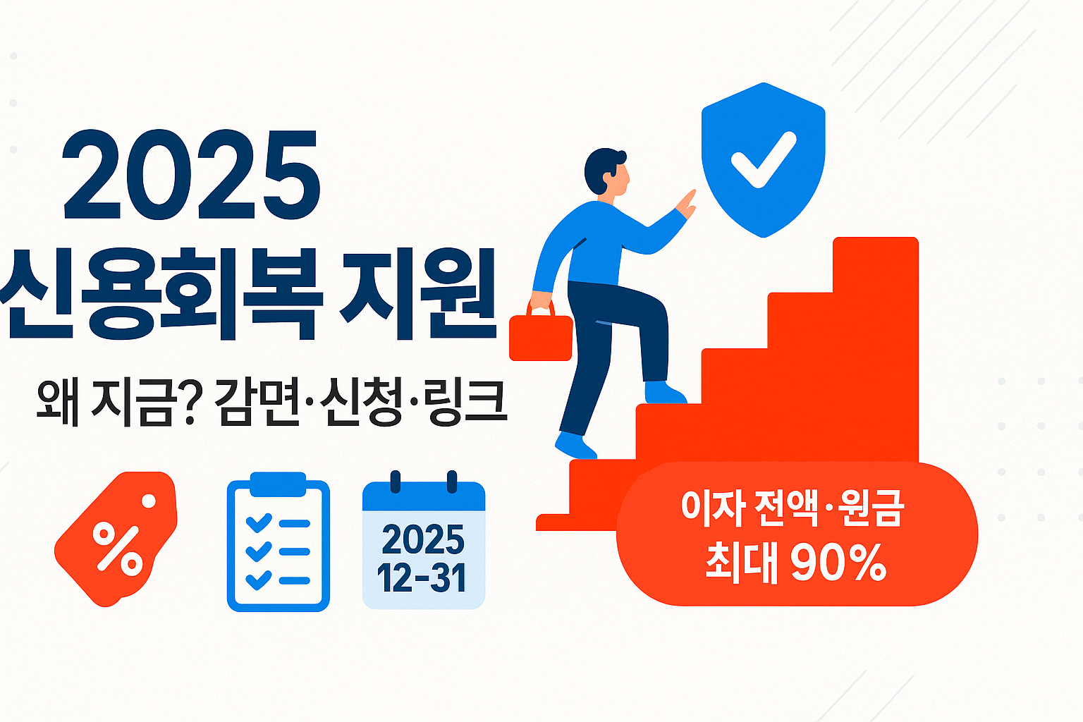 신용회복 지원 대상·조건, 원금 최대 70~90%·이자 전액 감면, 연체기록 정리, 신청 절차·서류·링크와 학자금 대출 신용회복까지 한 번에 정리했습니다.