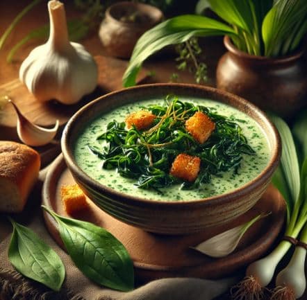 미국의 야생 램프 채소 수프(Wild Ramp Soup) - 봄철에만 수확되는 램프 채소로 만든 풍미 깊은 수프