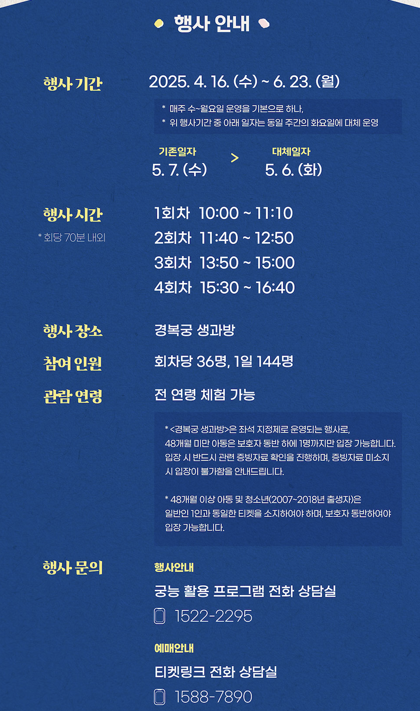 2025 경복궁 생과방 체험 예약 방법 및 일정 완벽 안내 (+ 궁중다과 구성 총정리)